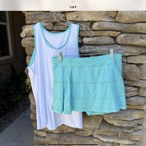 Tennis Outfit/ SOFIBELLA/ 2 piece / White & Air